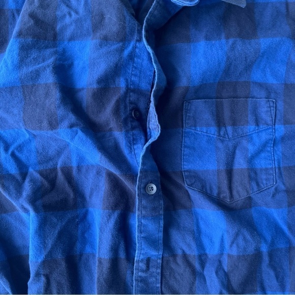 UNTUCKit mens plaid flannel blue button up shirt Large - Picture 6 of 8